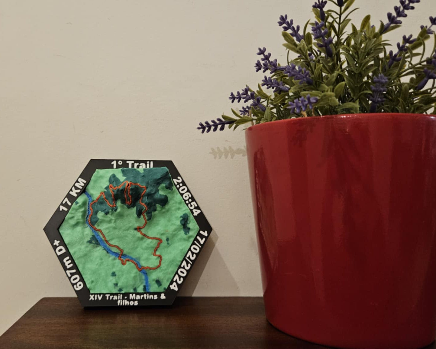 Mapa Personalizado Hexagonal (15cm)