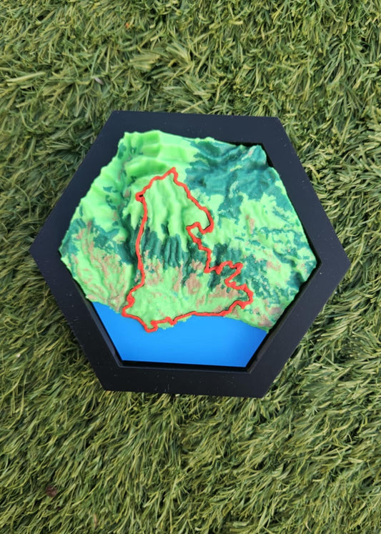 Suporte de Parede Hexagonal para Mapas GPX