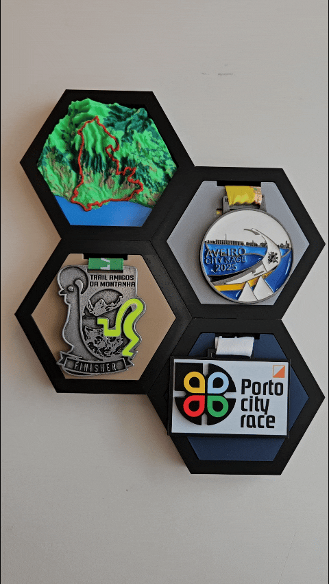 Suporte de Parede Hexagonal para Mapas GPX