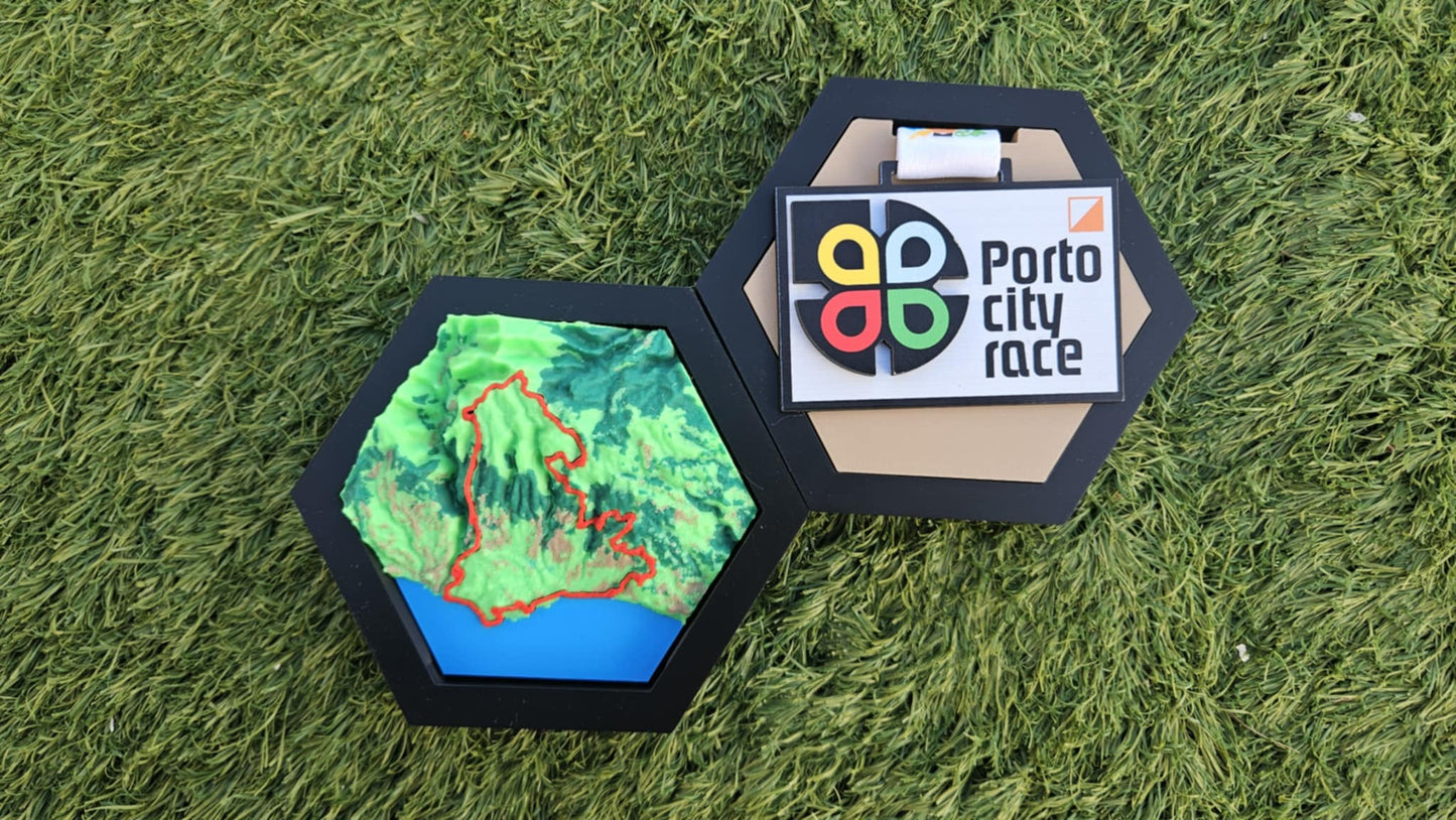 Suporte de Parede Hexagonal para Mapas GPX