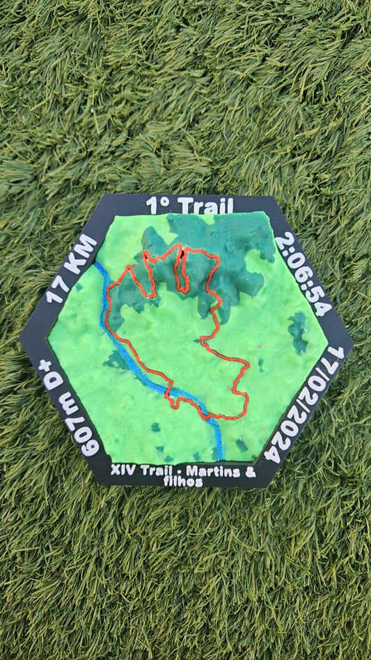 Mapa Personalizado Hexagonal (15cm)