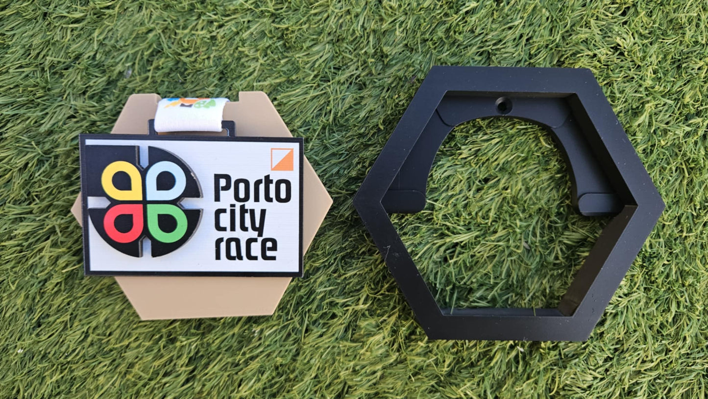 Suporte de Parede Hexagonal para Medalhas